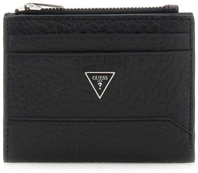 GUESS portemonnee Torino Bifold Top Zip Wallet Black zwart