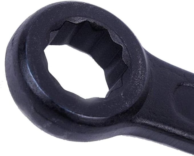 Zwarte Ring Slogging Sleutel met Box End voor 50mm Moeren en Bouten, Duurzaam en Efficiënt Gebruik
