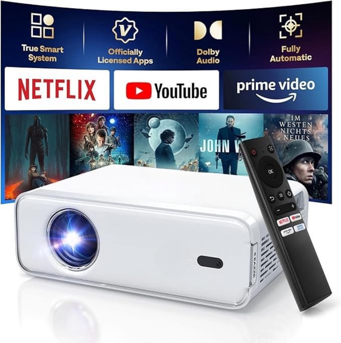 SCH® Mini beamers - Projector - Mini beamer - Wit - 22cm x 17cm x 8cm