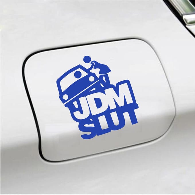 Bumpersticker - JDM Slut - 14 X 13 - Blauw