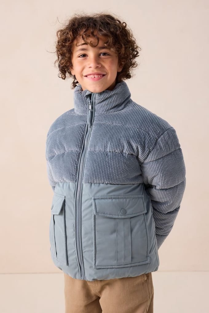 Sissy-Boy - Blauwe corduroy jas