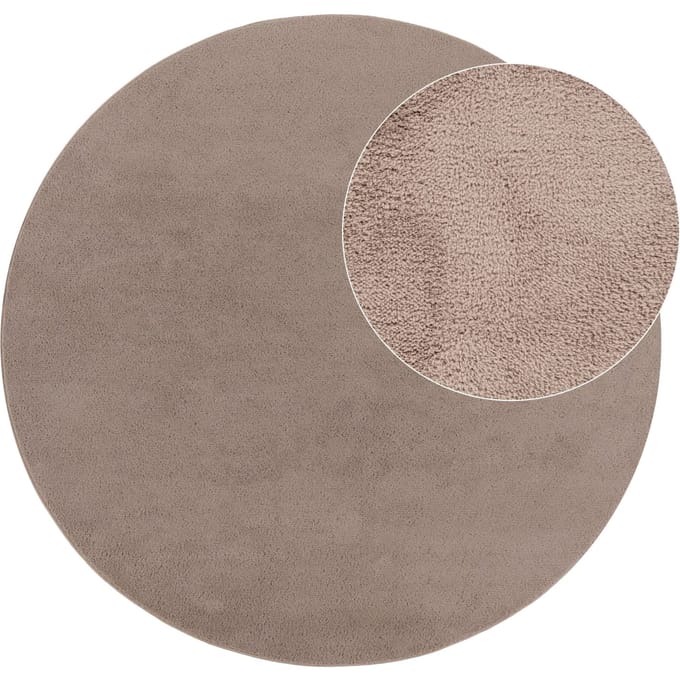 Tapijt Calissa taupe 80 cm rond