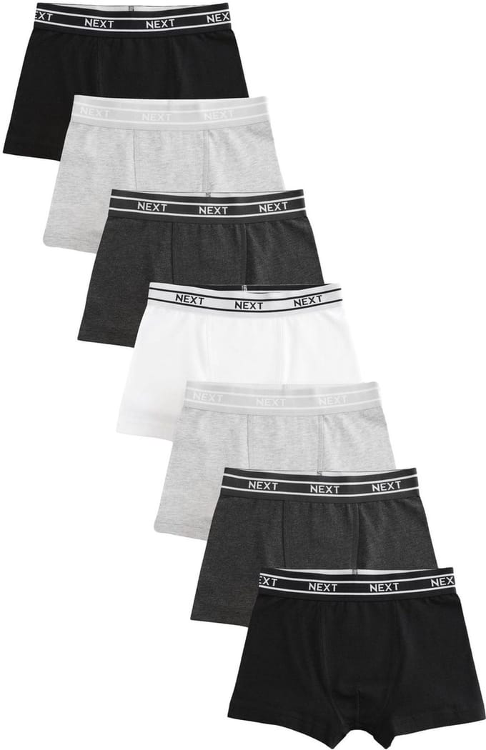 Next - Jongens - Set van 7 boxershorts - Zwart