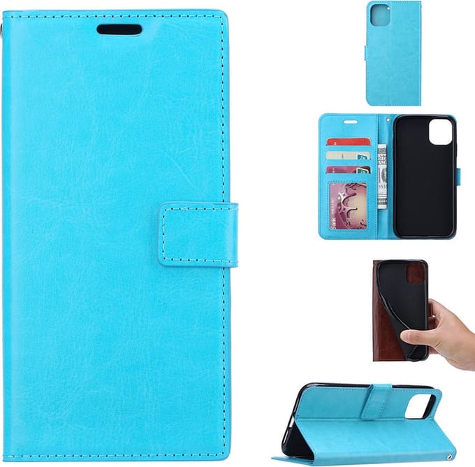 Portemonnee Book Case Hoesje Geschikt voor: iPhone 13 -  turquoise