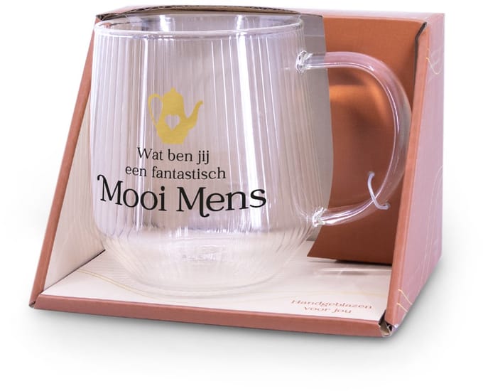 Theeglas - Mooi mens