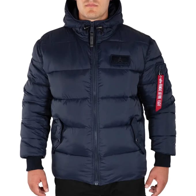 Hooded Puffer Alpha Faux Down Winter Jacket