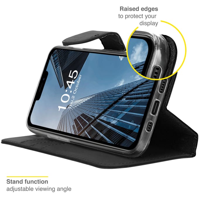 Accezz Hoesje - Geschikt voor Apple iPhone 13 Pro - Wallet Softcase Bookcase - Zwart
