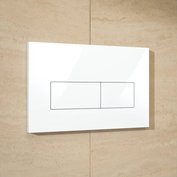Mirlux Bedieningsplaat voor Geberit Sigma UP200/UP300/UP320 – Dual Flush – ABS Kunststof – Glanzend Wit – Wandmontage Toilet Drukplaat