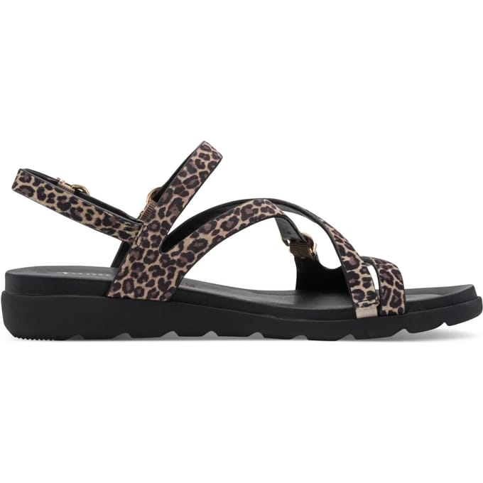 Tamaris Sandalen bruin Panterprint Suède - Maat 37