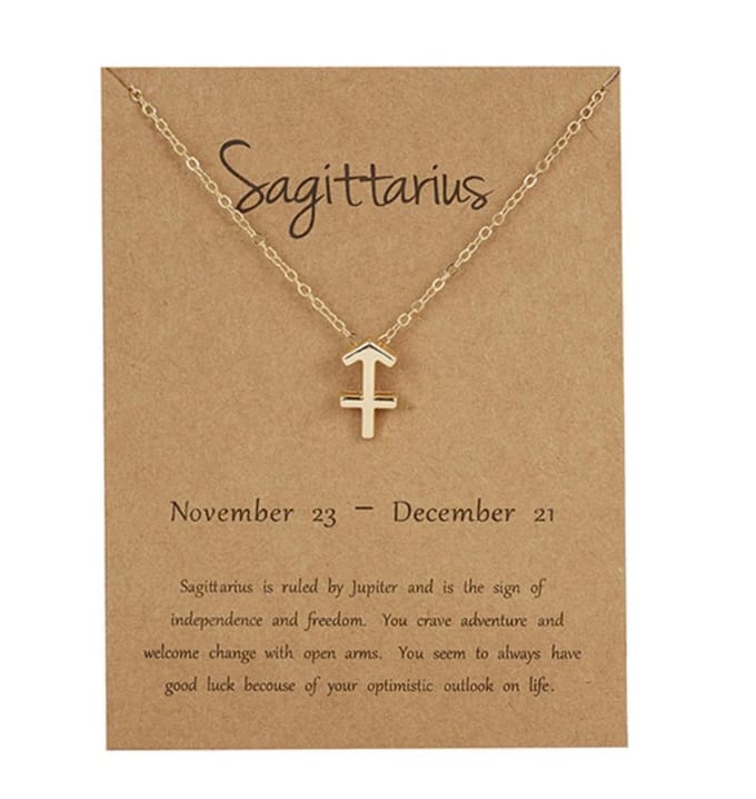 Cabantis Horoscoop-Ketting|Horoscoop|Ketting Dames|Ketting Heren| Goudkleurig|Sagittarius|Boogschutter