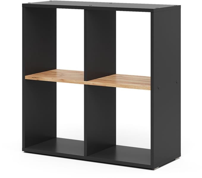 Vicco Tetra Ruimteverdeler – 72 x 72.6 cm Antraciet/gouden eik