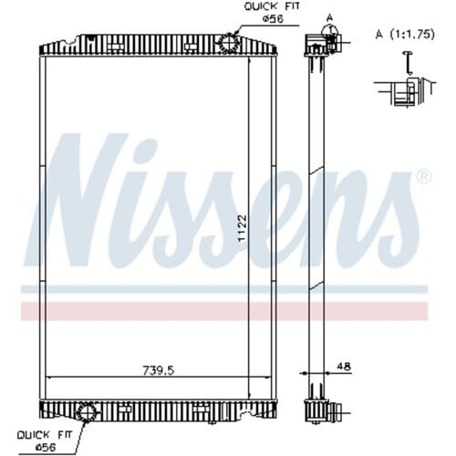 Radiator, motorkoeling NISSENS 63329A
