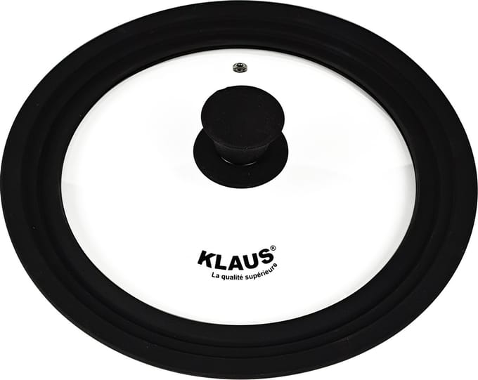 Klaus Universele glazen deksel met siliconen rand - voor pannen van 16cm/18cm/20cm