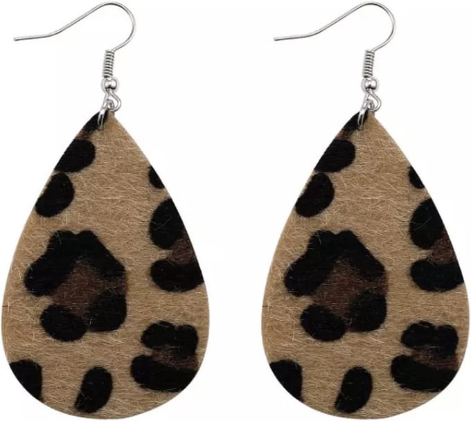 Jomide Oorhangers Leer - Leopard