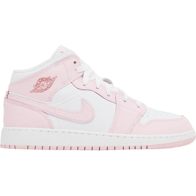Jordan 1 Mid Roze Schuim Vuurrood (GS) 38.5 white