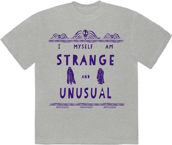 Beetlejuice - Strange & Unusual Heren T-shirt - S - Grijs