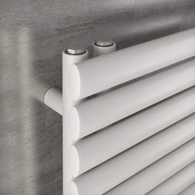 Open Badkamerradiator Wit 1164x600 mm 654W CV & Elektrisch