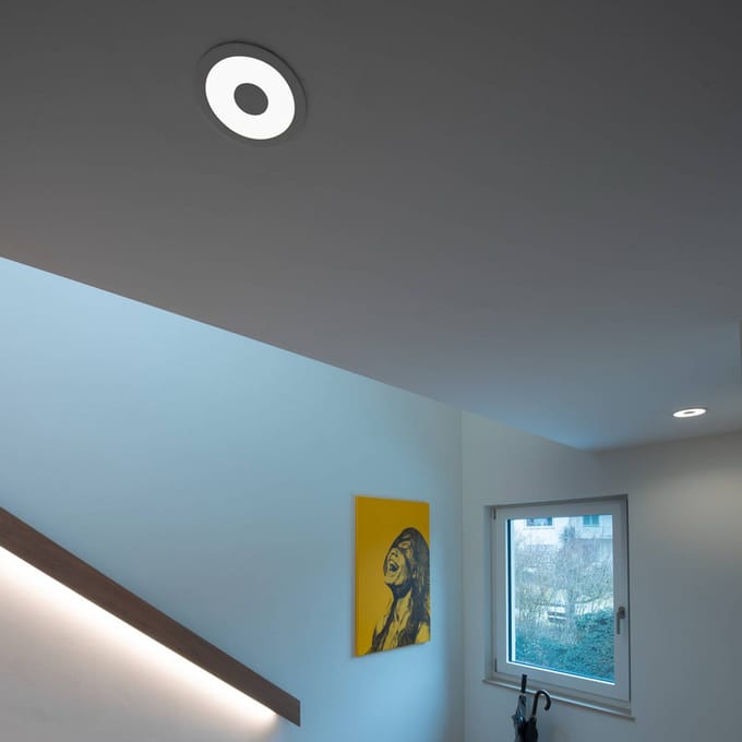 SLV Occuldas 14 inbouwlamp, wit, aluminium, Ø 14 cm