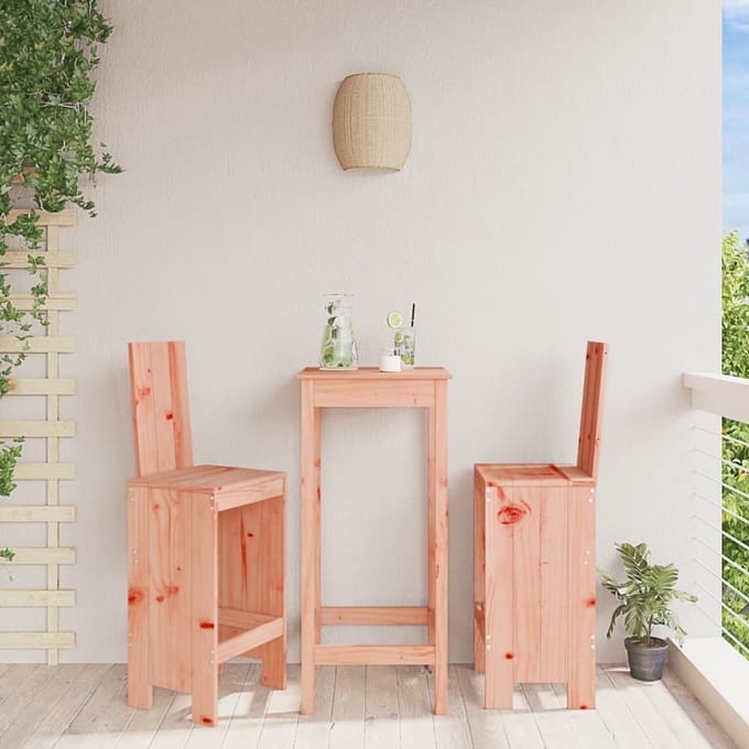 vidaXL - Barkrukken - 2 - st - 40x42x120 - cm - massief - douglashout