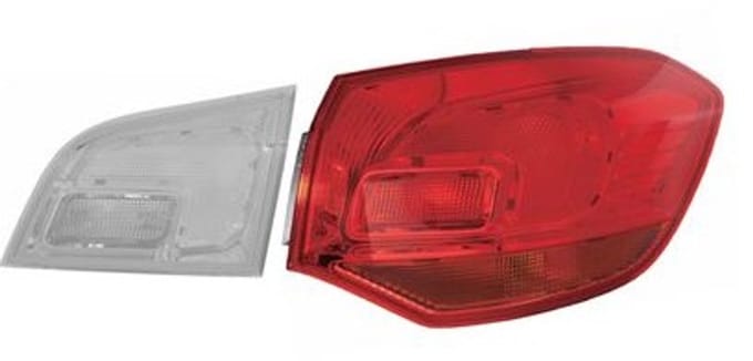 VanWezel 3751922 - Verre extérieur feu arrière droit pour Opel Astra j 10-15 5p/d