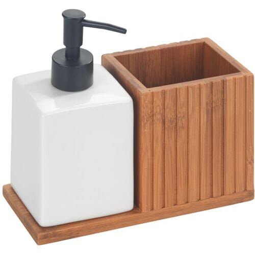 Wenko Afwasmiddel en zeep dispenser met afwasborstelhouder - 500 ml