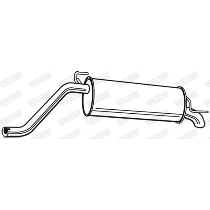Geluiddemper achter WALKER 23670