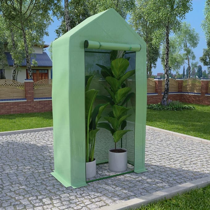 vidaXL - Kas - met - stalen - frame - 0,5 - m² - 1x0,5x1,9 - m