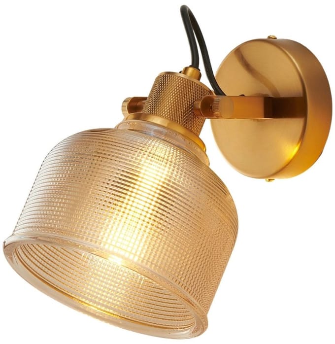 Kosilum - Vela - Wandlamp - Goud/Messing - Metaal en glas