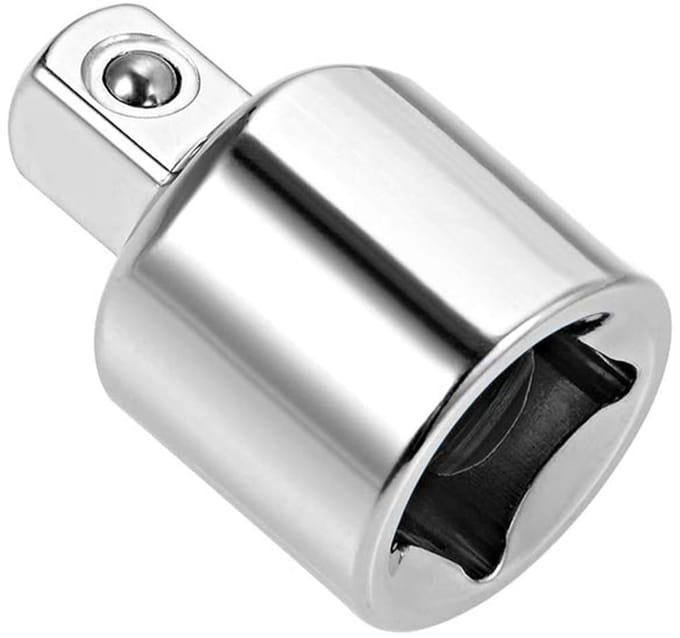 Dailygoods - 3/8 Inch (F) naar 1/4 Inch (M) Socket Adapter met Kogelsluiter