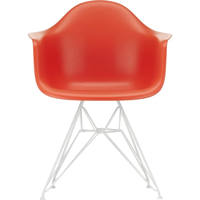 Vitra DAR Eames Plastic Armchair - poppy red RE - wit