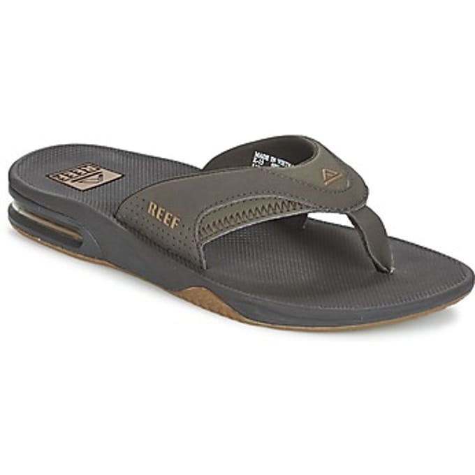 Reef Fanningbrown/Gum Heren Slippers - Zwart/Bruin - Maat 40