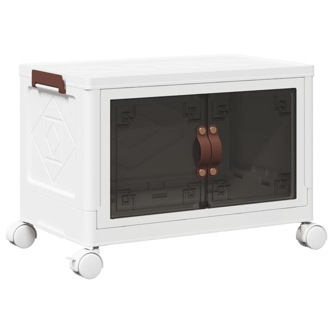 vidaXL Opbergbox stapelbaar met wielen 28 L 48,5x29,5x33 cm