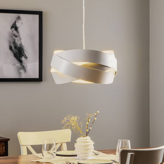 Domiluce Hanglamp Tornado Ø 40 cm wit