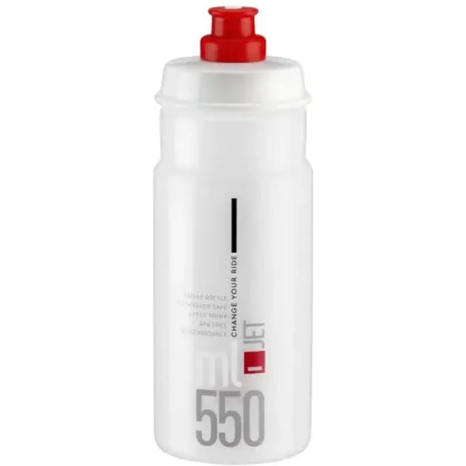 bidon Jet 550 ml polyethyleen transparant/rood
