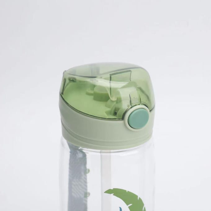Kinderwaterfles 520ml Rietje Ontwerp Sterk PC PP Transparant Plastic Waterfles voor School white
