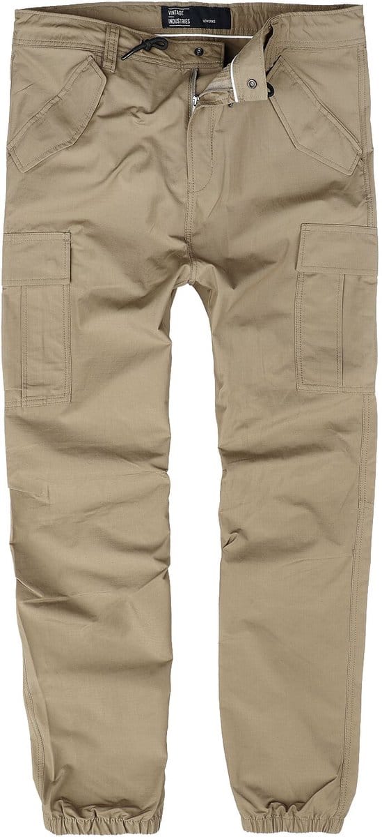 Vintage Industries Clyde Pants Cargobroeken beige L Katoen - Basics