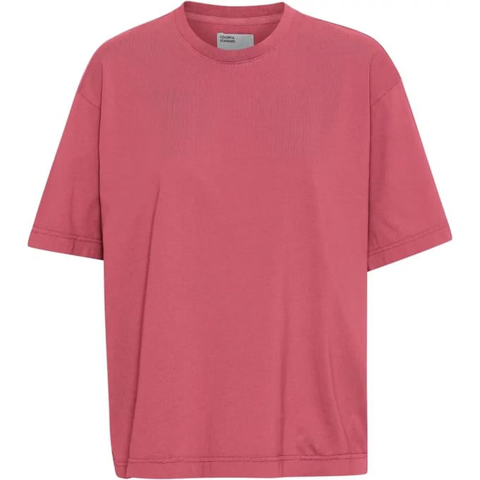 Dames-T-shirt Colorful Standard Organic oversized raspberry pink