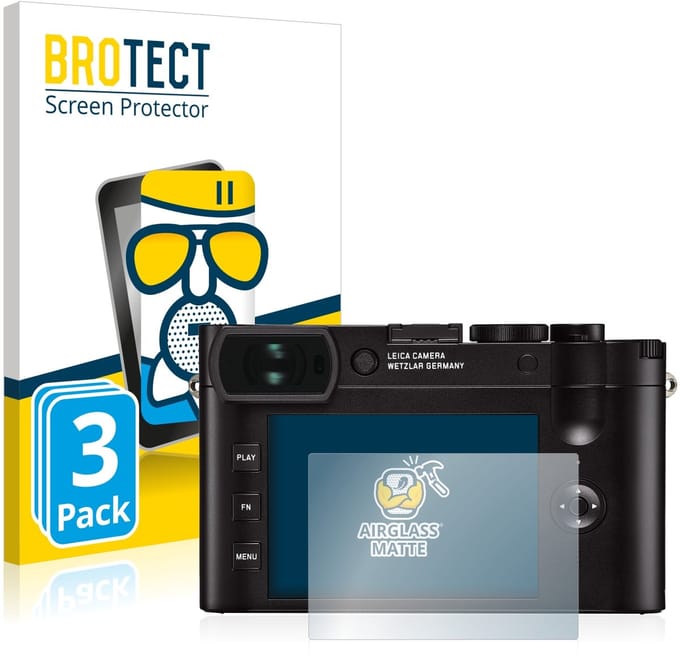 BROTECT - Screenprotector voor Leica Q2 - Folie Beschermfolie Beschermglas matte 3 Stuks