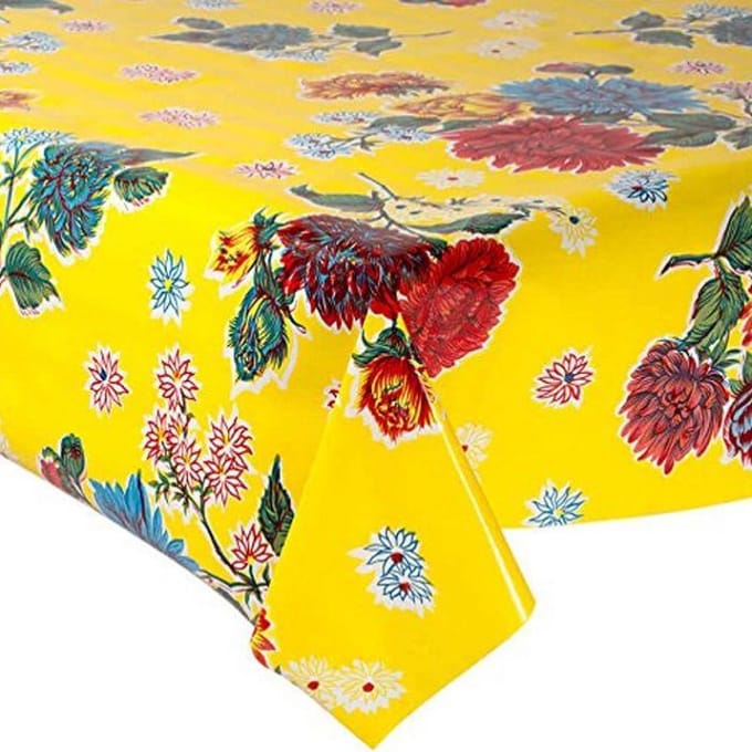 Atelier Du Baj Chrysant Yellow Mexicaans Tafelzeil - 250 x 120 cm