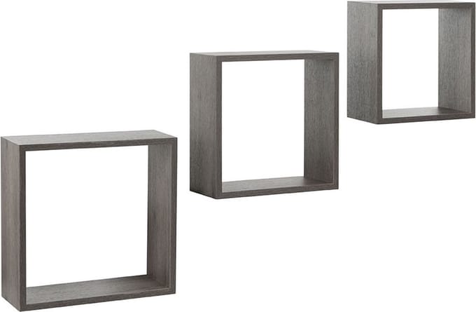Practo-Home-Wandrekken-3-st-hout-antracietkleurig