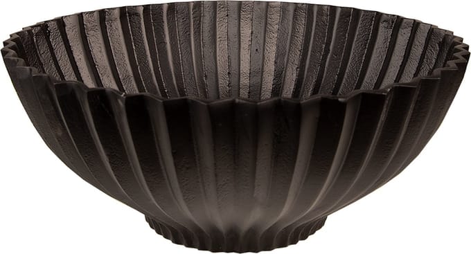 Clayre & Eef Decoratie schaal Ø 33x14 cm Zwart Aluminium Rond