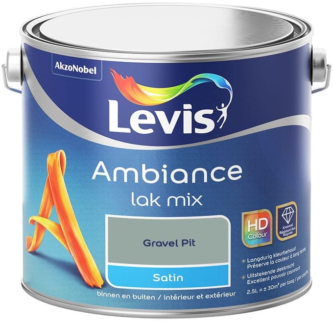 Levis - Ambiance Lak Satin Mix - Gravel Pit - Mengverf - 2,5 L