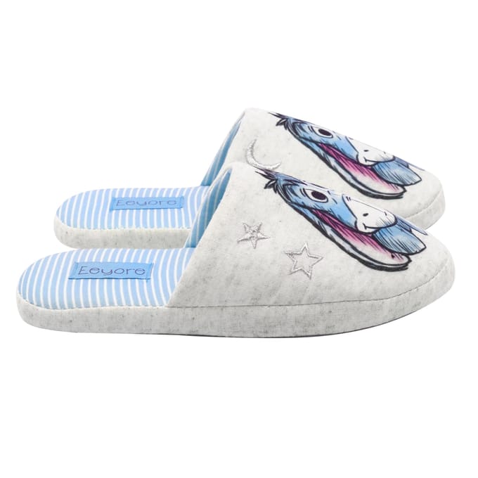 Winnie de Poeh dames/dames Iejoor pantoffels 8 UK blauw/wit