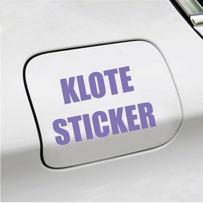 Bumpersticker - Klote Sticker - 8,2 X 12,7 - Paars