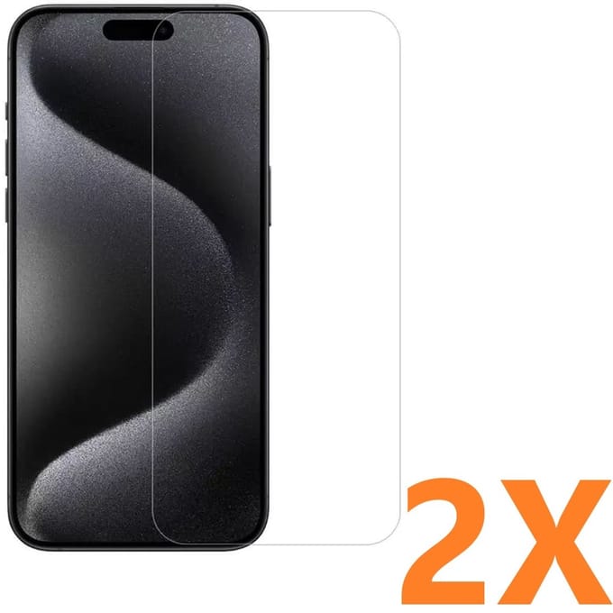 Screenprotector Glas - Tempered Glass Screen Protector- 2x Geschikt voor: Apple iPhone 16 Pro Max