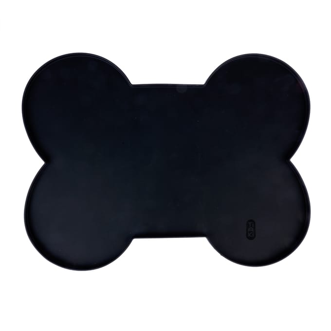 De TIAKI bot voerbakmat zwart 51x 38x 1cm hond