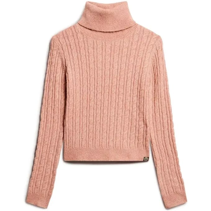 Superdry FITTED CABLE ROLL NECK JUMPER Dames Trui - Maat S