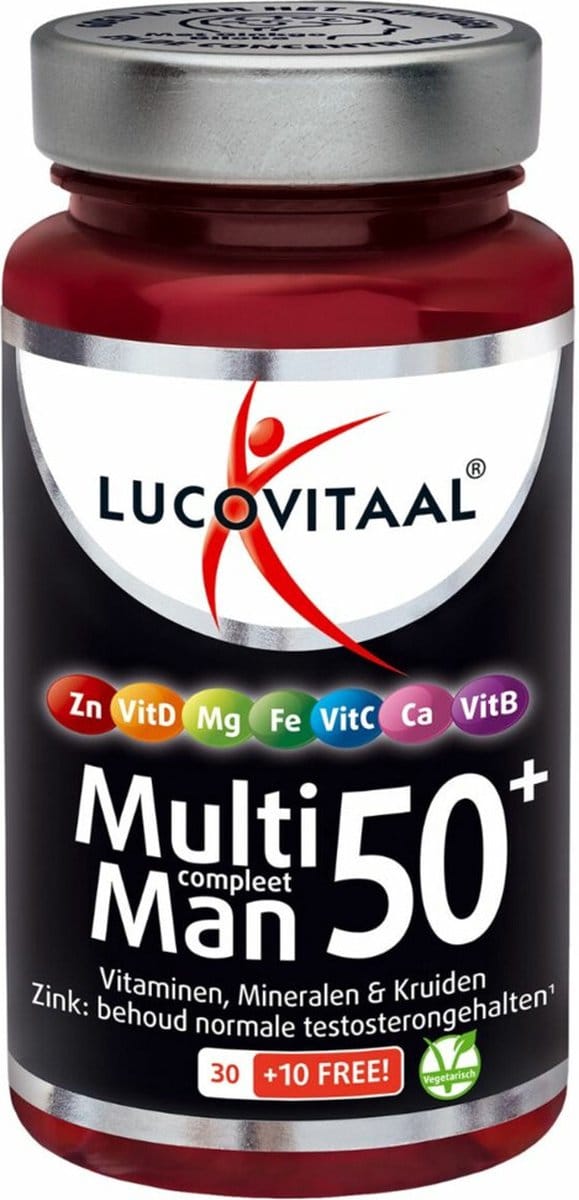 Lucovitaal Multi Man Compleet 50+ met Ginkgo Biloba 40 tabletten