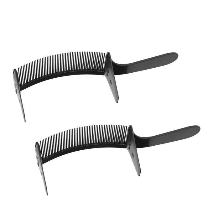 2 Stuks Gebogen Kapperskam Verstelbare Professionele Positioneringskam Haarknip Styling Tool black