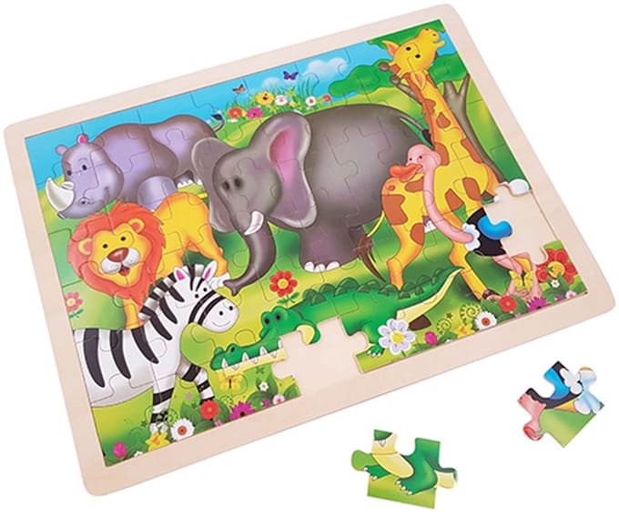 Playwood Wooden Jigsaw Puzzle Wild Animals Hout